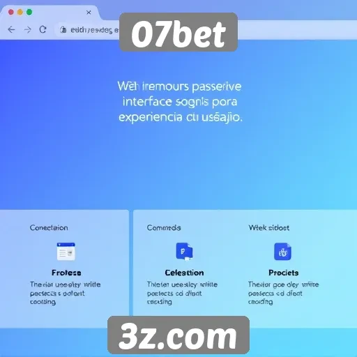 Análise da interface do usuário do site 07bet